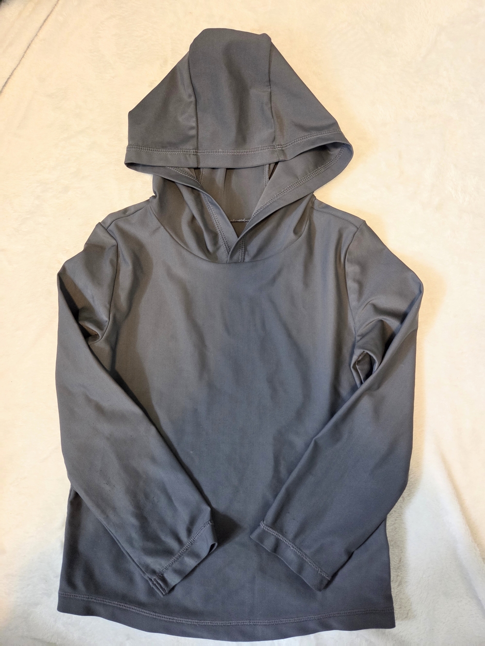 Carter's Gray Hooded Long Sleeve Kids Rash Guard Sun Water Play Shirt UPF 50+